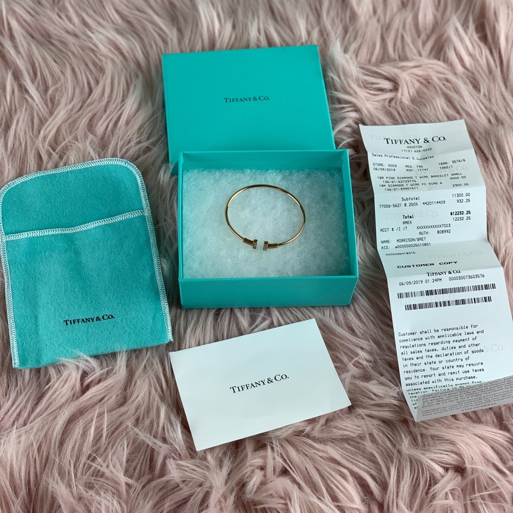 Tiffany & Co. t wire bracelet rose gold